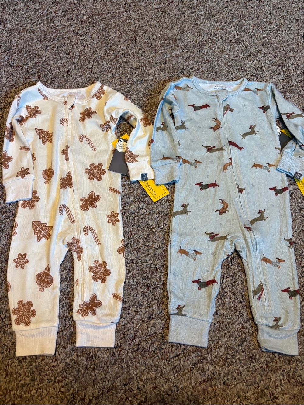 Bundle New modern moments pajamas 12 month unisex boy girl Winter Christmas